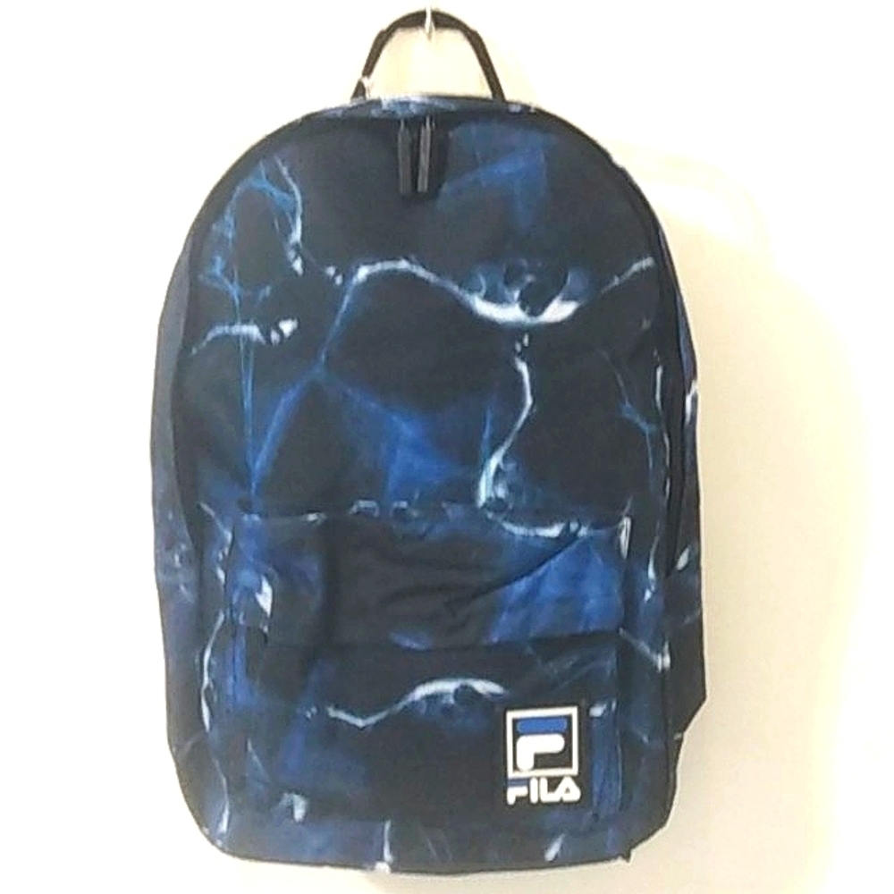 FILA BACKPACK BLUE BLACK TRAVEL CARRY-ON BAG MULTI-COMPARTMENT BOOKBAG NWT
